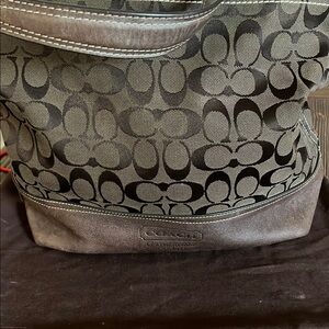 Coach Monogram Canvas and Leather Tote